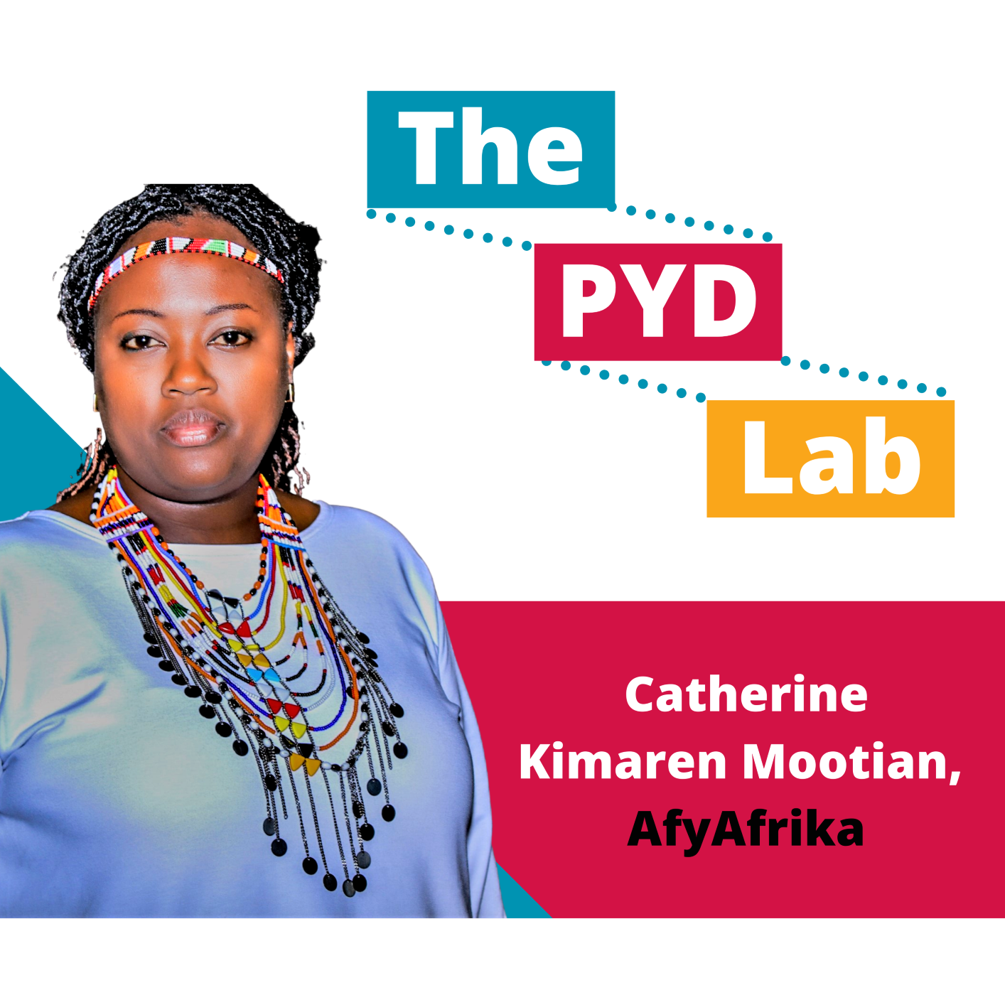 A graphic with an image of the guest and the PYD Lab image
